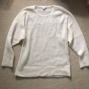 WHITE PATTERNED SWEATER
